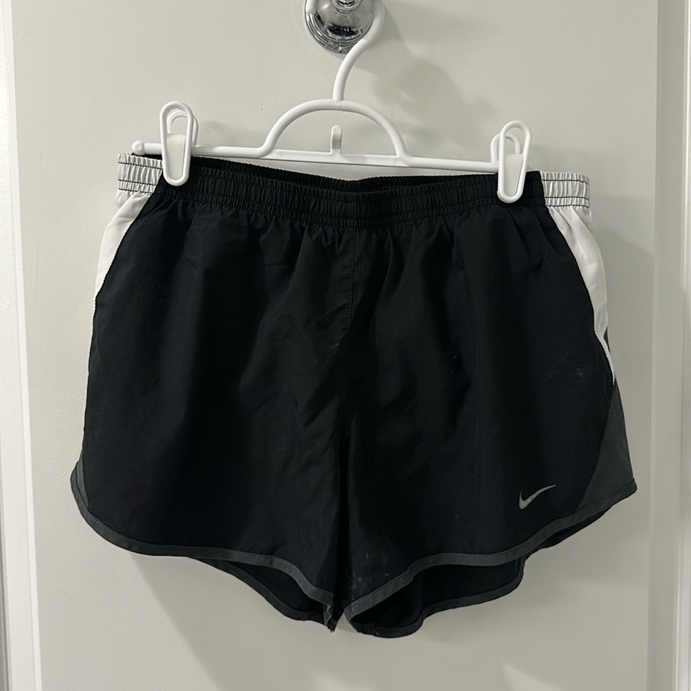 Black Nike Running Shorts w/ White & Gray Trim